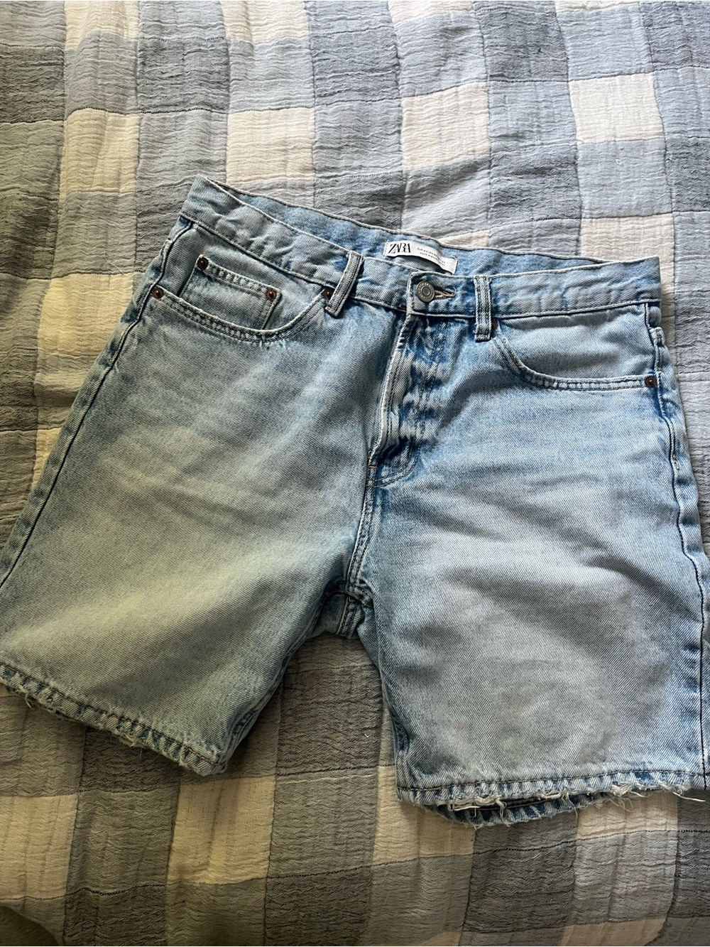 Zara Light Blue Denim Men’s Shorts
